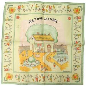 HERMES Black Silk Scarf